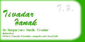 tivadar hanak business card