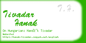 tivadar hanak business card